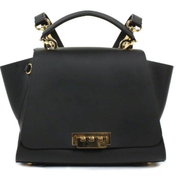 Zac Posen “Eartha” Iconic Black Leather Backpack Wears Three Ways! NWOT